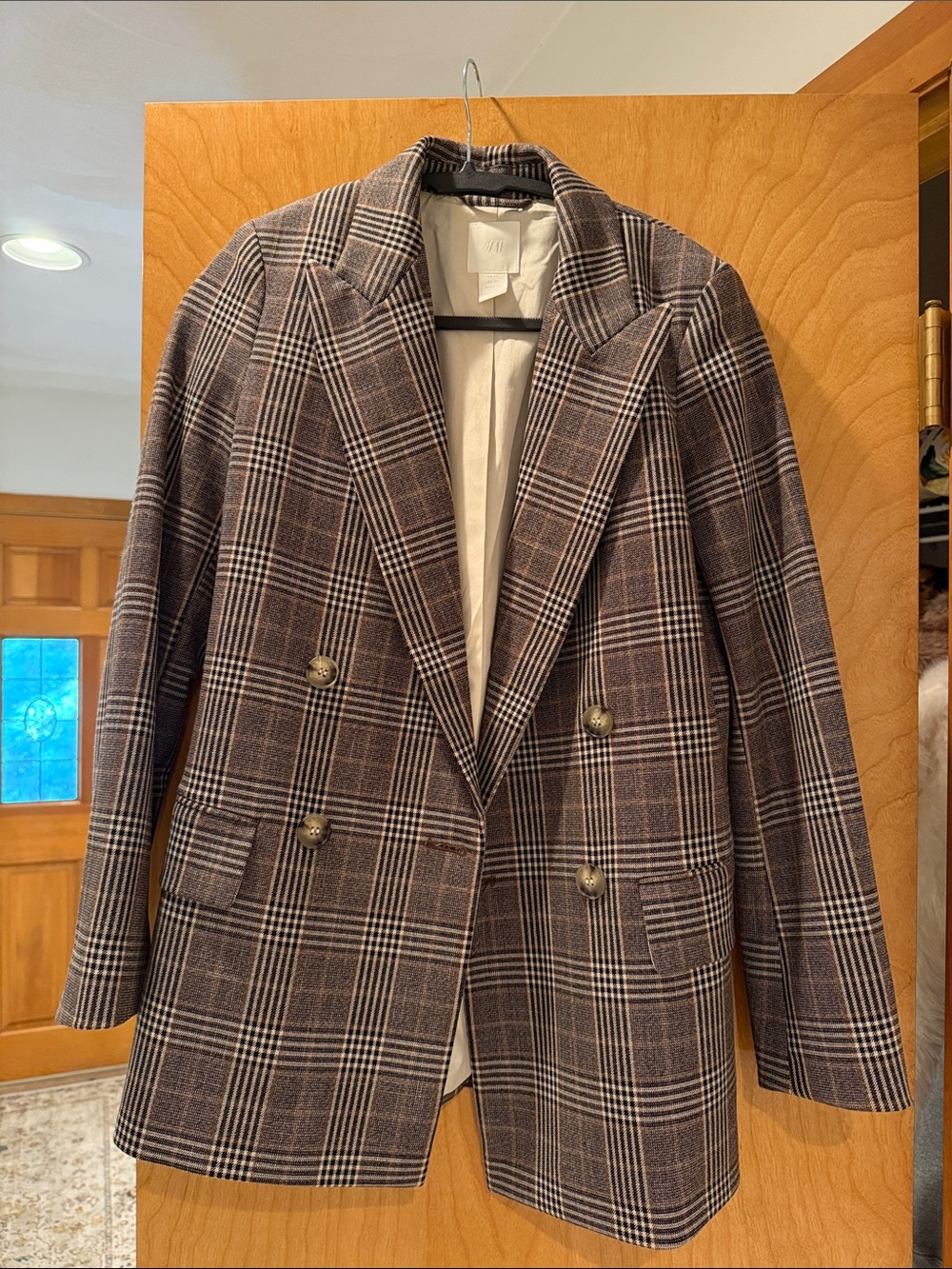 H&M Plaid Oversized Blazer